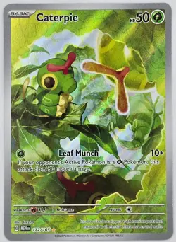 Caterpie 172/165 Illustration Rare 151 Pokemon Holo NM - Image 1