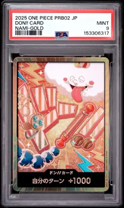 One Piece 2025 PRB02 Don!! Card Nami Gold Foil PSA 9 JP - Image 1