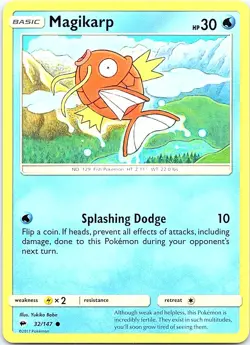 Magikarp 32/147 BUS Burning Shadows Pokemon Common NM 2017 - Image 1
