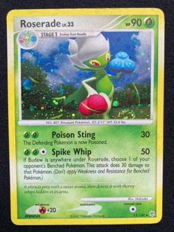 Pokemon Card Roserade 13/130 Diamond & Pearl Holo (NM) (Half-swirl) - Image 1