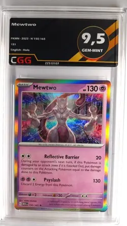 Carte pokemon Mewtwo - Holo CGG 9,5 Gem-Mint ENGLISH 151 150/165 22510107 - Image 1