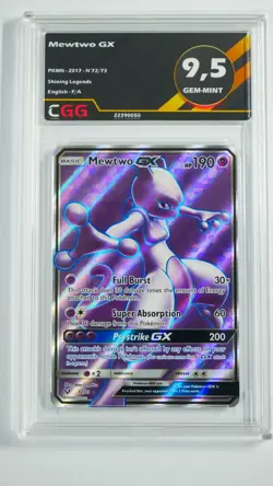 Carte pokemon Mewtwo GX CGG 9,5 ENGLISH Shining Legends 72/73 22390050 POKEMON - Image 1