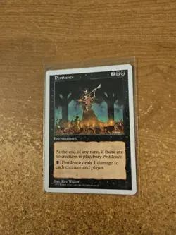 MAGIC THE GATHERING 5TH EDITION PESTILENCE HEAVILY PLAYED - Image 1