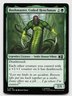 Bushmaster, Coiled Henchman 716 Commander: Marvel Super Heroes MTG NM - Image 1
