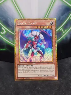 Yugioh Santa Claws PGL2-EN021 Gold Secret Rare 1st Edition NM - Image 1