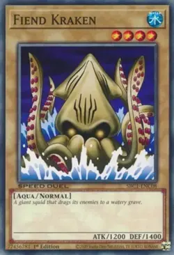 Yugioh! Fiend Kraken - SBC1-ENC08 - Common - 1st Edition Near Mint English - Image 1