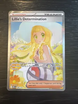 Pokemon Lillie's Determination SIR 184/132 Mega Evolution ENGLISH Pack Fresh - Image 1