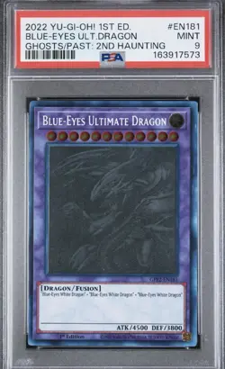 Yugioh PSA 9 Blue-Eyes Ultimate Dragon Ghost Rare 1st Edition GFP2-EN181 - Image 1