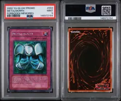 2002 YU-GI-OH! FMR-FORBIDDEN MEMORIES PROMOMETALMORPH 003 PSA 9 And Blue Eyes - Image 3
