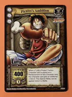 One Piece CCG The Quest Begins Pirate’s Ambition Luffy PR001 Shonen Jump Promo - Image 1