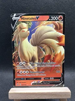 Ninetales V 026/192 Rebel Clash NM Ultra Rare Pokemon Card - Image 1