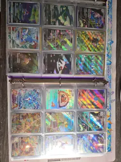 360 Pokemon Card Lot V VMAX EX Full Art Holo Rare GX SR Two Binder Collection - Image 1