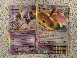 Pokemon Evolutions Mewtwo Ex & Dragonite Ex Jumbo Cards - Image 1