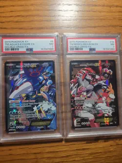 Pokemon Cards 2015 Kyogre And Groundon Double Crisis Sequential Psa 7 Set - Image 1