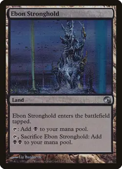 Ebon Stronghold (Foil)(EX) Land Extra mana sacrifice MTG Discount:5+ Magic Card - Image 1