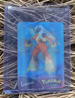 Pokemon Advanced 2004 Panini Lenticular Action Card 2 Torchic-Combusken-Blaziken - Image 1
