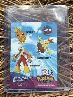 Pokemon Advanced 2004 Panini Lenticular Action Card 2 Torchic-Combusken-Blaziken - Image 4