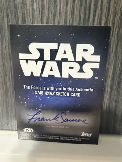 Cassian Andor 1/1 Sketch Card Frank Sansone Topps Chrome Star Wars Galaxy 2025 - Image 2