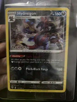 Hydreigon Stamp Card Thank You 110/189 Reverse Holo SEALED ENGLISH PROMO CARD - Image 2