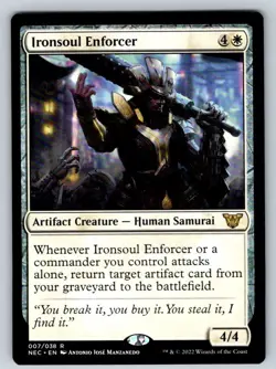 Ironsoul Enforcer 7 Commander: Kamigawa: Neon Dynasty Magic: The Gathering LP - Image 1