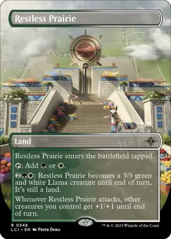 Restless Prairie (Borderless) LCI 348 - Foil - NM - Magic the Gathering - Image 1