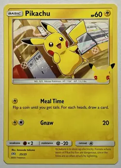 Pikachu 25/25 (LP) Non Holo McDonald’s 25th Anniversary Pokemon Card TCG - Image 1