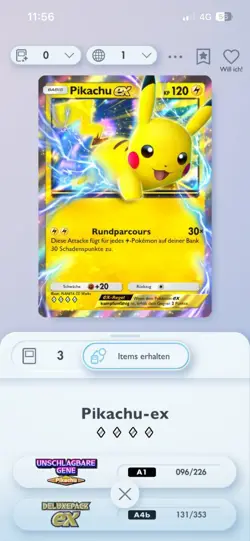DIGITALE KARTEN - Pokemon Pocket TCG - 4 Diamanten "EX" Große Auswahl [Deutsch] - Image 1