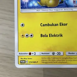 Pokemon TCG Pikachu 172/SM-P Toys Kingdom Promo Indonesian Exclusive Near Mint - Image 5