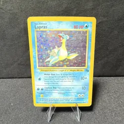 Lapras Fossil 10/62 HOLO RARE 80HP Basic English Ken Sugimori - Image 1