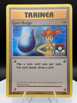 Pokemon TCG: XY Black Star Promo XY204: Gym Badge Misty Cascade Badge Holo (NM) - Image 1