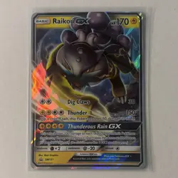 The Pokemon Company Raikou GX SM121 SM Promo Holo EN 170 HP Basic GX NM - Image 1