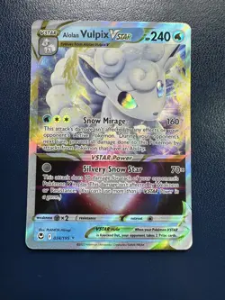 Alolan Vulpix VSTAR 034/195 Holo - Pokemon Silver Tempest NM - Image 1
