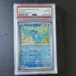 Pokemon TCG Horsea Reverse Holo 116/165 PSA 10 Gem Mint - Low Pop - Image 1