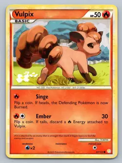 VULPIX 87/123 COMMON HEARTGOLD & SOULSILVER POKEMON MP - Image 1