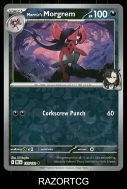 MARNIE'S MORGREM 135/182 UC DESTINED RIVALS POKEMON REVERSE HOLO NM/M - Image 1