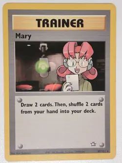 Mary 87/111 Rare Neo Genesis Pokemon Unlimited Lightly Played - Image 1