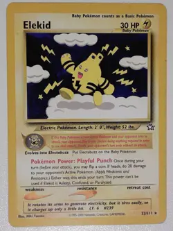 Elekid 22/111 Rare Neo Genesis Pokemon Unlimited Lightly Played - Image 1