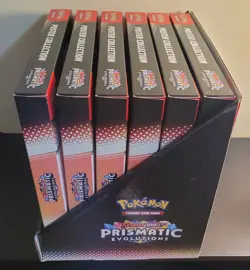 Lot (6) Pokemon Prismatic Evolutions Poster Collection W/display Dollar General - Image 2