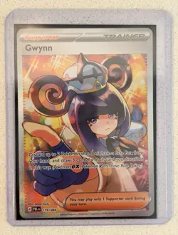 Gwynn Trainer Supporter Rare 119/084 Full Art Holo English Pokemon TCG - Image 1