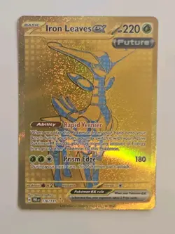 Iron Leaves ex 176/131 Holo Hyper Rare Prismatic Evolutions Pokemon Holo NM - Image 1