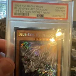 Konami Yu-Gi-Oh! TCG Blue-Eyes Jet Dragon RA02-EN017 PSA 10 Secret 1st - Image 2