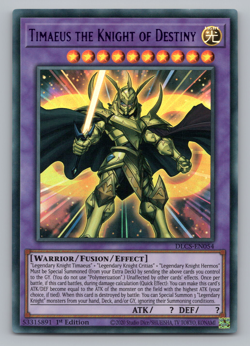 Timaeus the Knight of Destiny - DLCS-EN054 PURPLE Ultra Rare 1st Edition Yugioh - Image 1