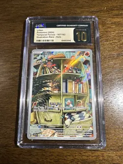CGC Pristine 10 Litten 167/162 Illustration Rare Temporal Forces Pokemon Low Pop - Image 1
