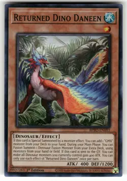 Returned Dino Daneen BPRO-EN093 Super Rare Burst Protocol Yu-Gi-Oh Near Mint - Image 1