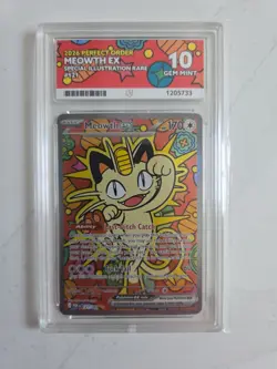 2026 Pokemon Perfect Order Meowth ex SIR #121/088 ACE Grading 10 Gem Mint - Image 1