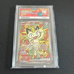 Pokemon TCG Meowth ex SIR 121/088 Perfect Order ACE 10 - Perfect Subgrades - Image 2