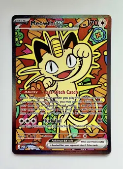 Meowth ex 121/088 SIR Perfect Order Pokemon TCG - Image 1