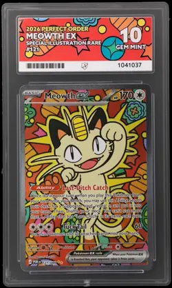 Ace Grading Meowth ex 121/088 2026 Perfect Order SIR Foil English 2026 - Image 1
