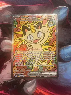 Pokemon card- Meowth EX SIR-121/088; perfect order, pack fresh, near mint - Image 1
