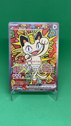 Pokemon TCG Meowth Ex 121/088 Perfect Order SIR - Image 1